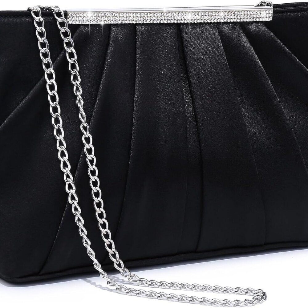 Elegant Pleated Evening Clutch Bags for Women Formal Handbags Purses for Wedding